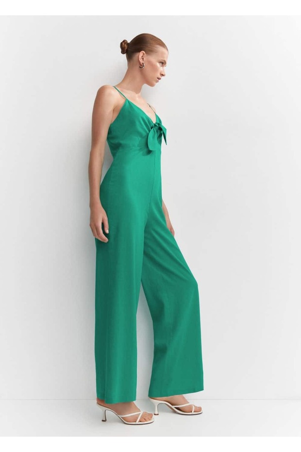 Fiyonklu keten tulum - 5