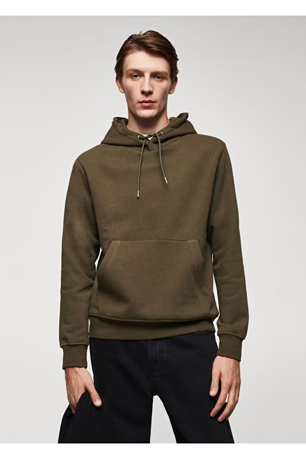 Pamuklu Kapüşonlu Sweatshirt - 1