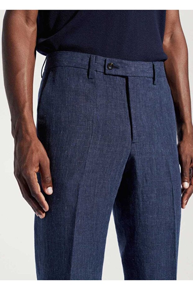 %100 keten pantolon - 8