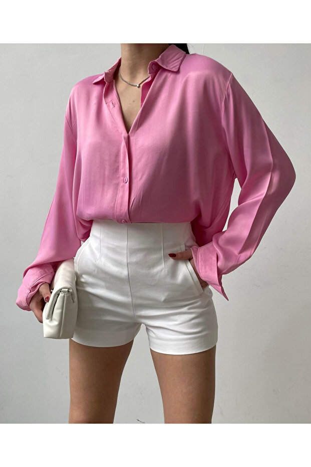 Basic Saten Gömlek - 1
