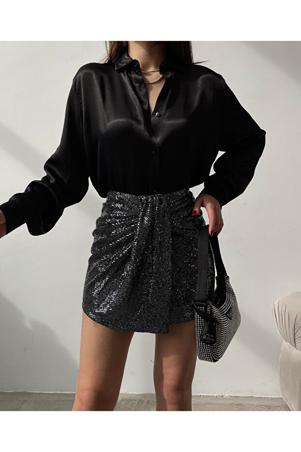 Basic Saten Gömlek - 1