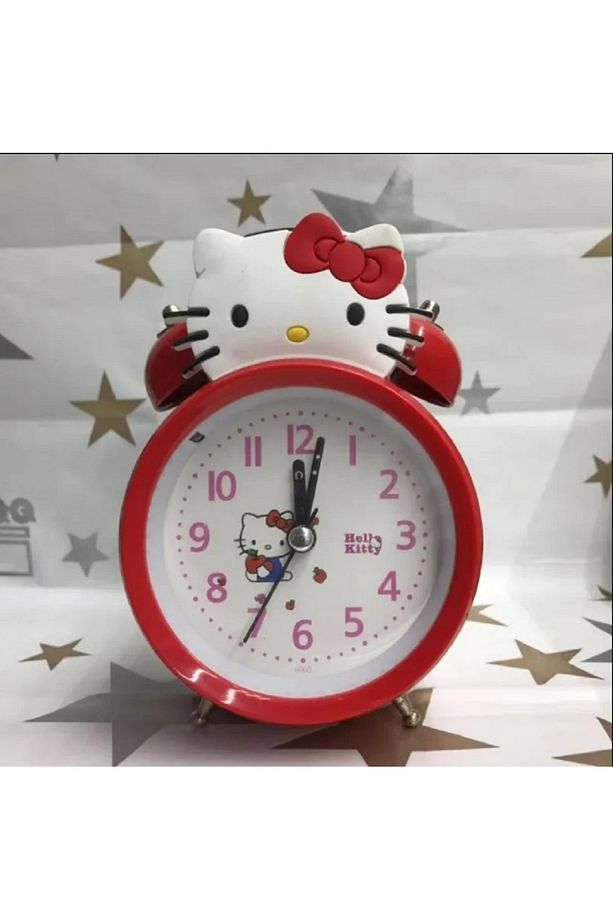 Sevimli Karikatür Çok Fonksiyonlu Hello Kitty Dijital Aydınlık Masaüstü Çalar Saat - 2