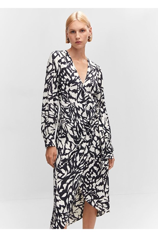 Desenli anvelop kesim elbise - 1