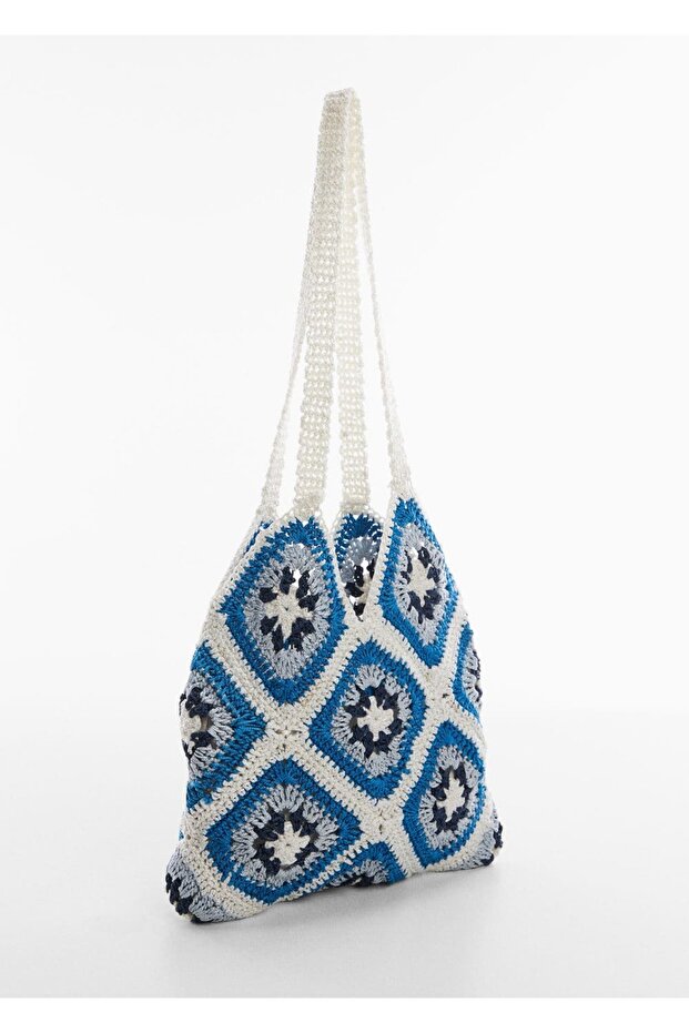 Tokalı kroşe çanta - 1