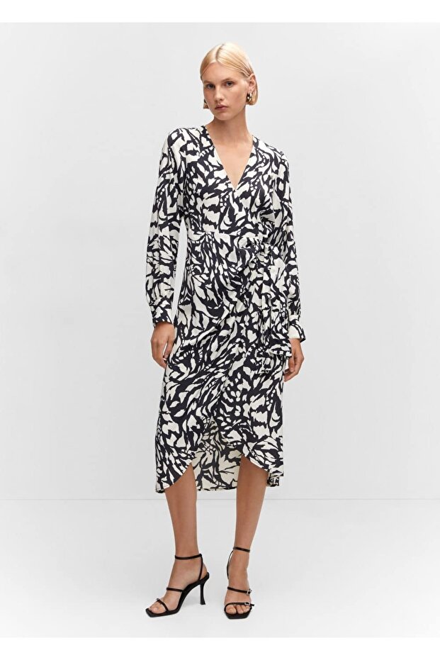 Desenli anvelop kesim elbise - 2