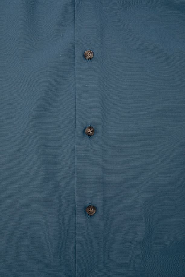 RELAXED FIT COTON ERKEK GOMLEK MAVI - 3