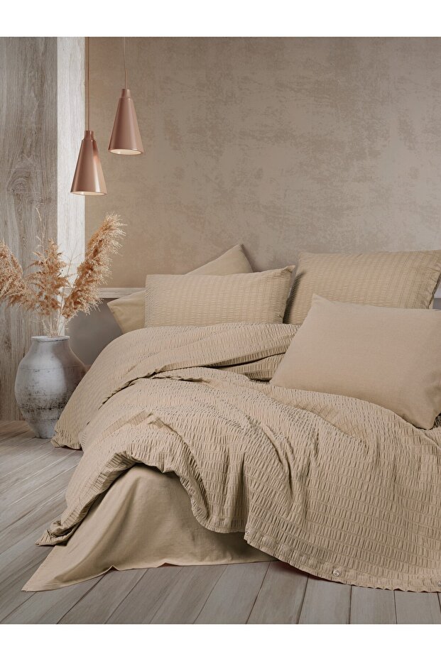 Liny Double Duvet Cover Set Sungai Salmon
