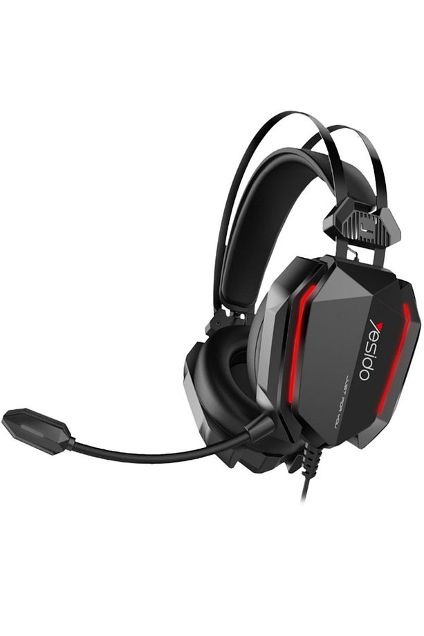 EK03 Kafa Üstü Kablolu Oyuncu Kulaklığı Mikrofonlu Işıklı Rainbow RGB Stereo Profesyonel Gaming - 1