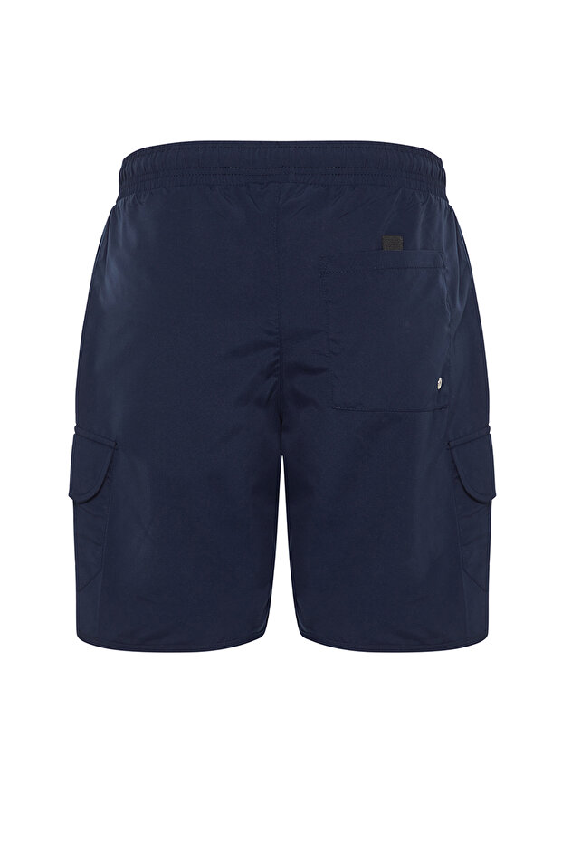 Lacivert Kargo Cepli Standart Boy Mayo Deniz Şortu TMNSS22DS0028 - 12