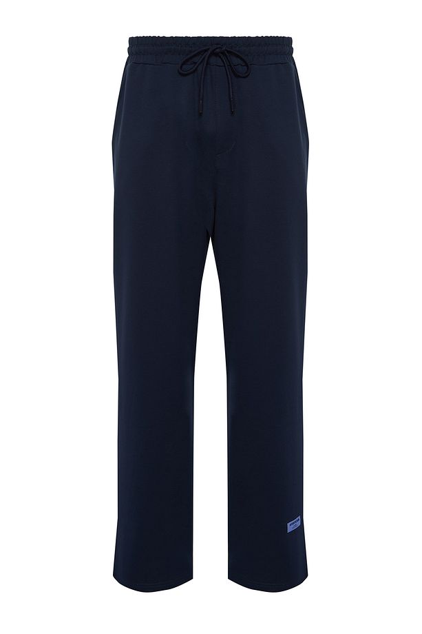 Lacivert Oversize/Rahat Kesim Lastik Belli Paçası Etiketli Eşofman Altı TMNSS24EA00006 - 12