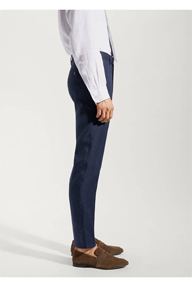 %100 keten pantolon - 6