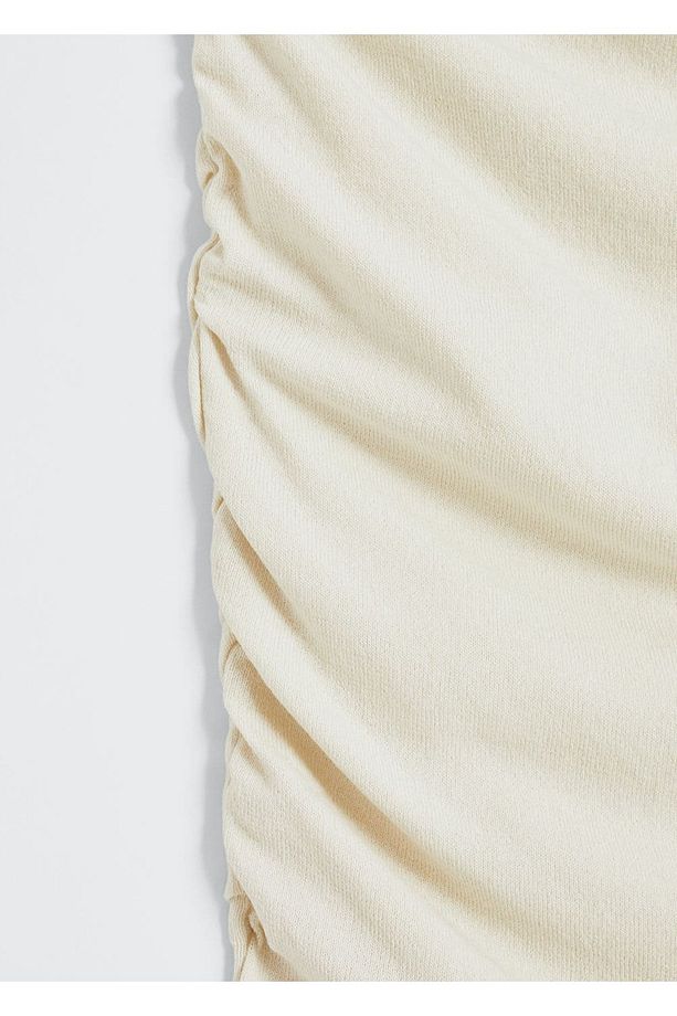 Omzu açık drape elbise - 5