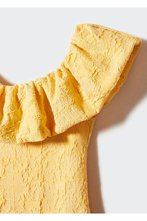 Fırfırlı Triko Elbise - 5