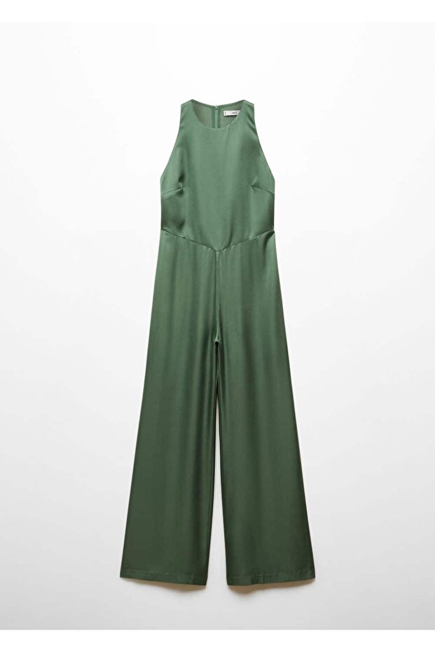 Halter yaka saten tulum - 3