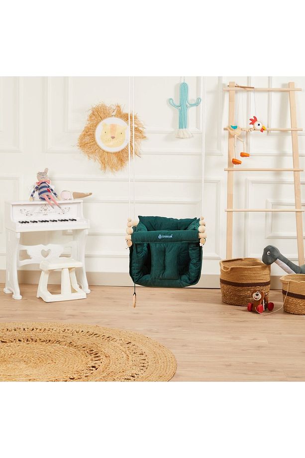 Konfor Bebek Ahşap Salıncak, Tavana Asılan Çocuk Salıncağı - 4