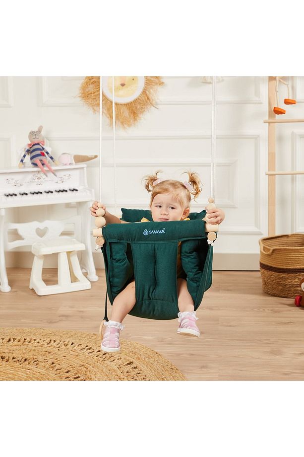 Konfor Bebek Ahşap Salıncak, Tavana Asılan Çocuk Salıncağı - 5