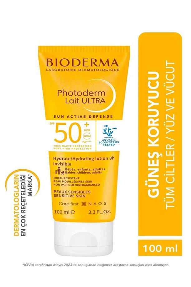 Photoderm Lait Ultra Spf50 Süt Formda Yüz, Vücut Güneş Kremi 100 ml - 1