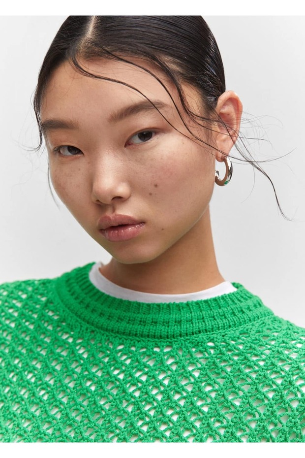 Dantel kısa kazak - 7