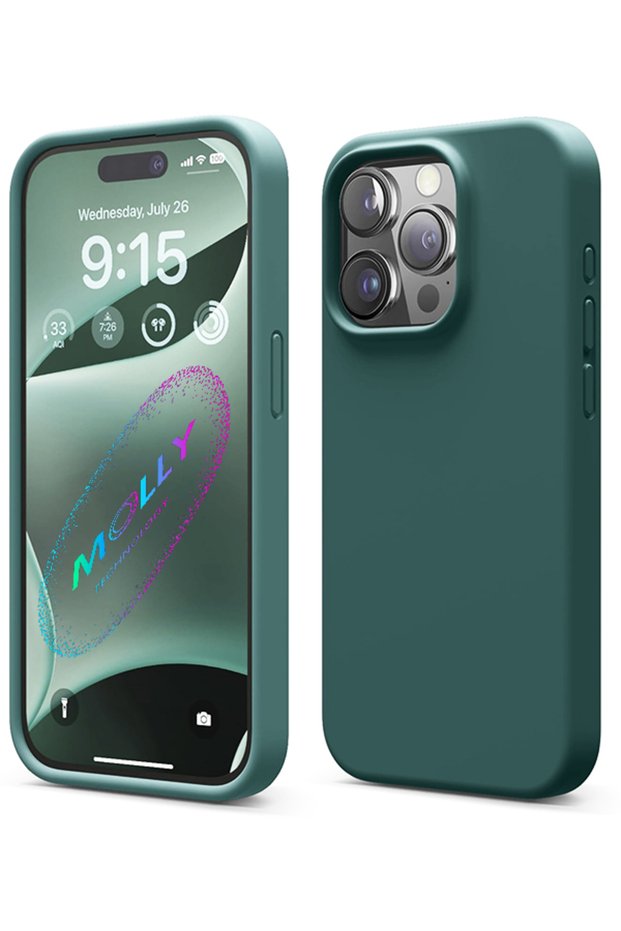 حافظة سيليكون مخملية داخلية سائلة متوافقة مع هاتف iPhone 15 PRO MAX