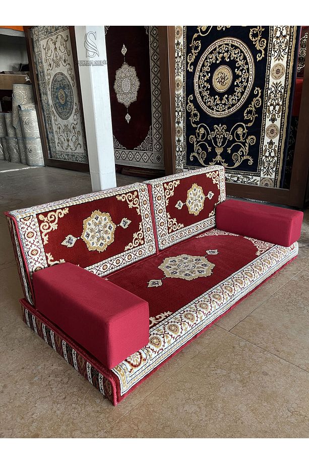 150cm Tek Yer Minderi - Selçuklu - Satışa Hazır Ürün (2Kolçak) - 3
