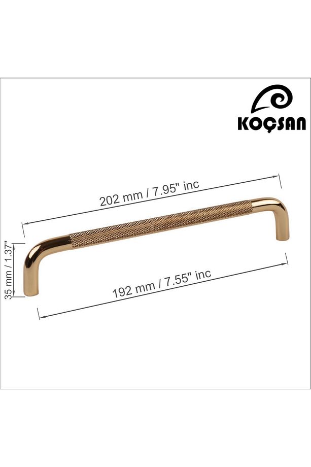 İdil Altın 192 Mm Kulp Lüks Country Mutfak Mobilya Dolap Çekmece Kulpu - 3