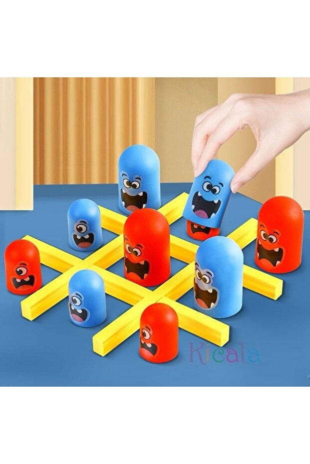 لعبة ذكاء استراتيجية مونتيسوري - رؤوس تعليمية XoX Tic Tac Toe