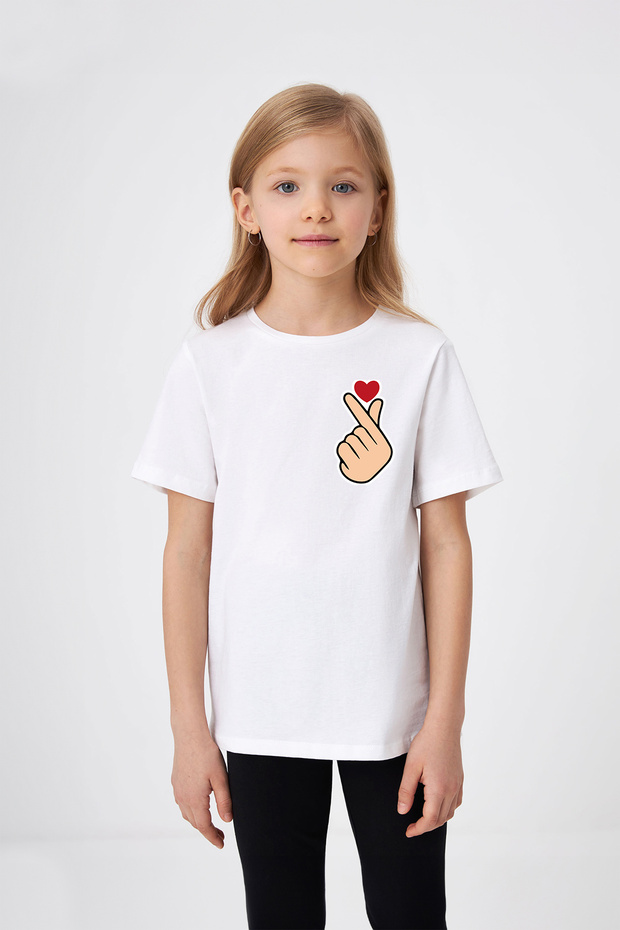 Devojčina majica sa ikonom srca - 1