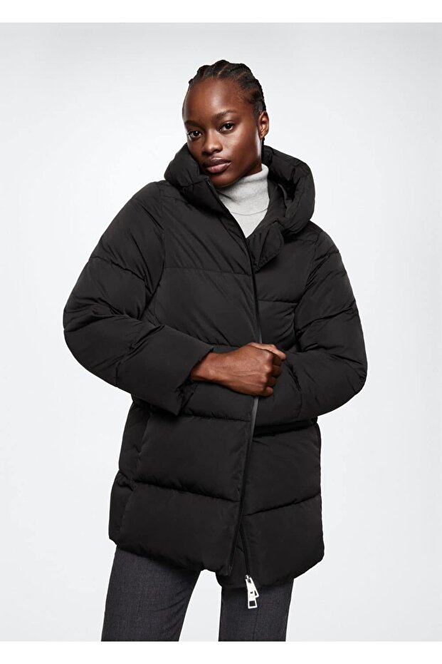 Kapüşonlu Kapitone Anorak - 1