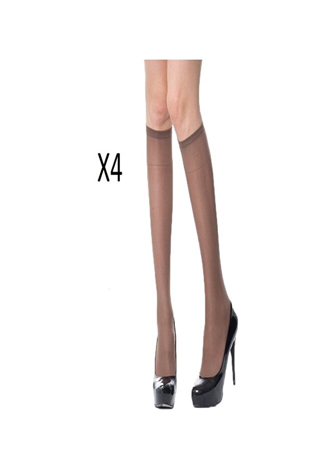 Fit 40 Den Medium Thick Knee Socks 4-Piece Mink