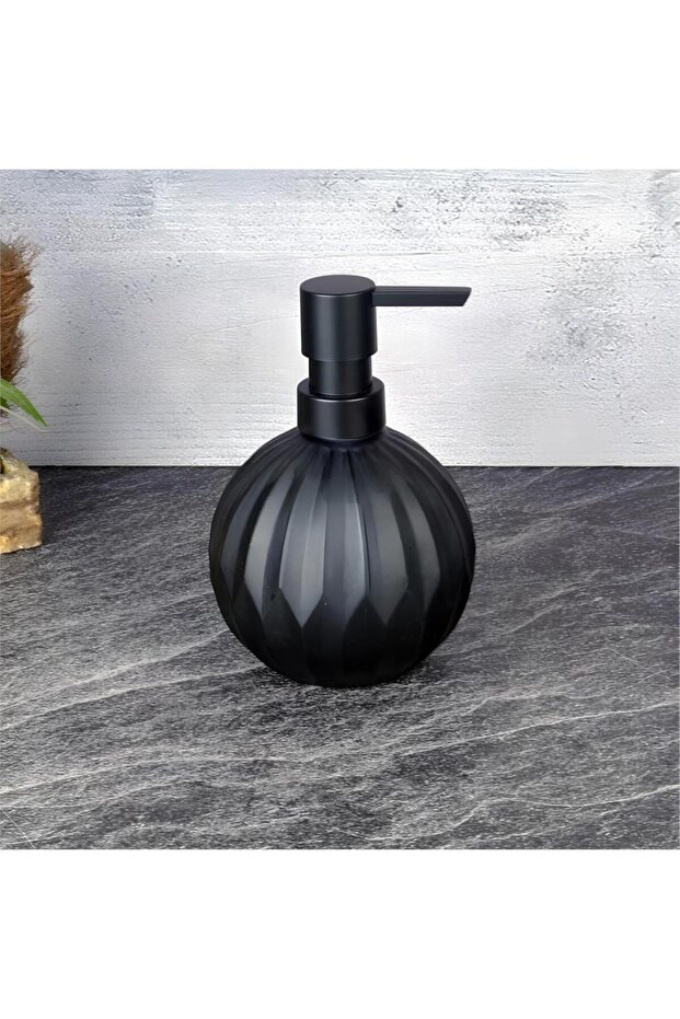 Glass Liquid Soap Dispenser Black Thn89788