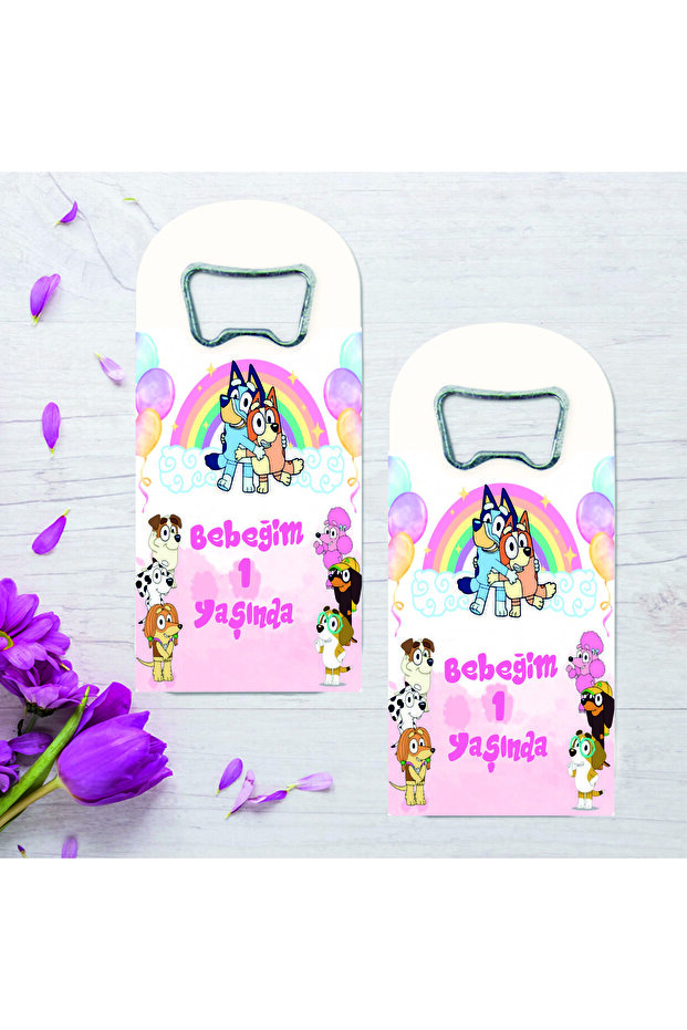 10 pieces (card and gelatin) bluey opener magnet