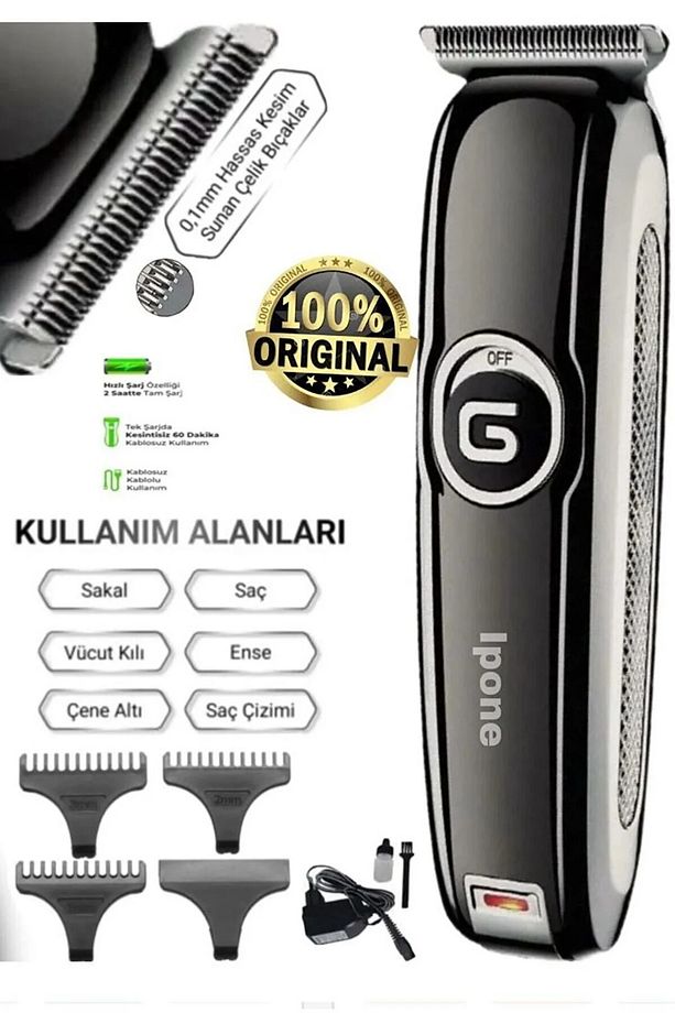 Ip-1011 Profesyonel  Lazer Öncesi Kuaförlere Özel   Saç Sakal Ense Çizim Tüm Vücut Tıraş makinesi - 1