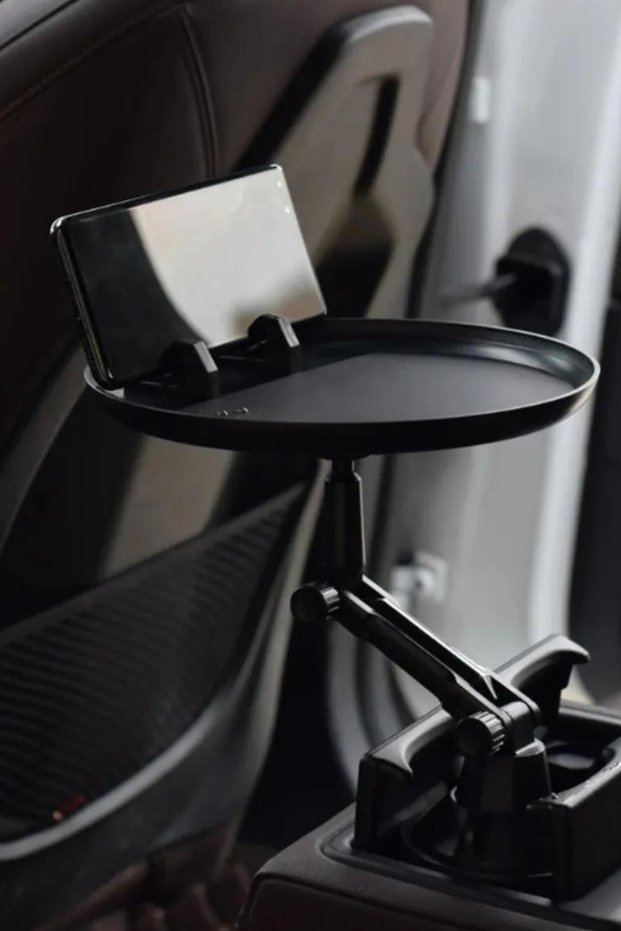 Cup Holder Tray for Car | Car Tray Desk Passenger Seats - Phone Slot & Swivel Arm