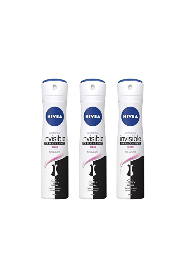 Nivea Black Whi̇ti̇ Invisible Clear Pachet de 3 - 1