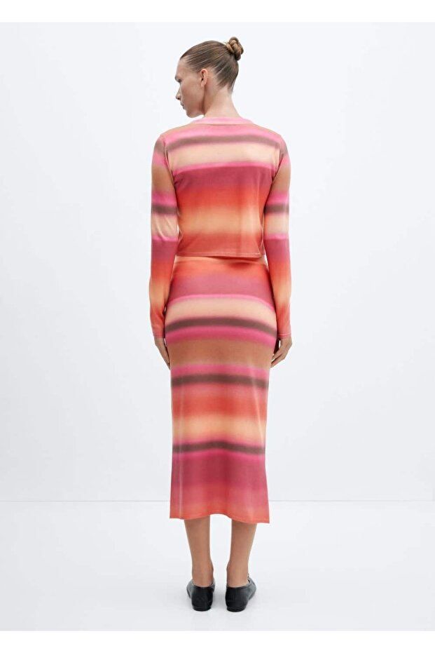 Degrade Desenli Triko Etek - 4