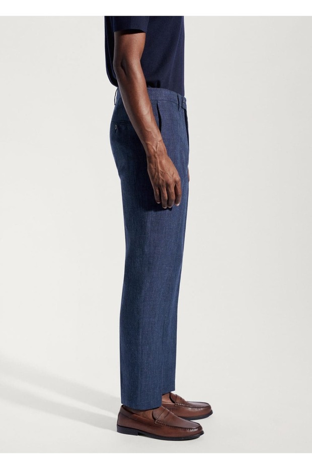 %100 keten pantolon - 5