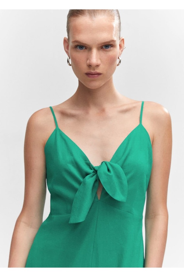 Fiyonklu keten tulum - 7