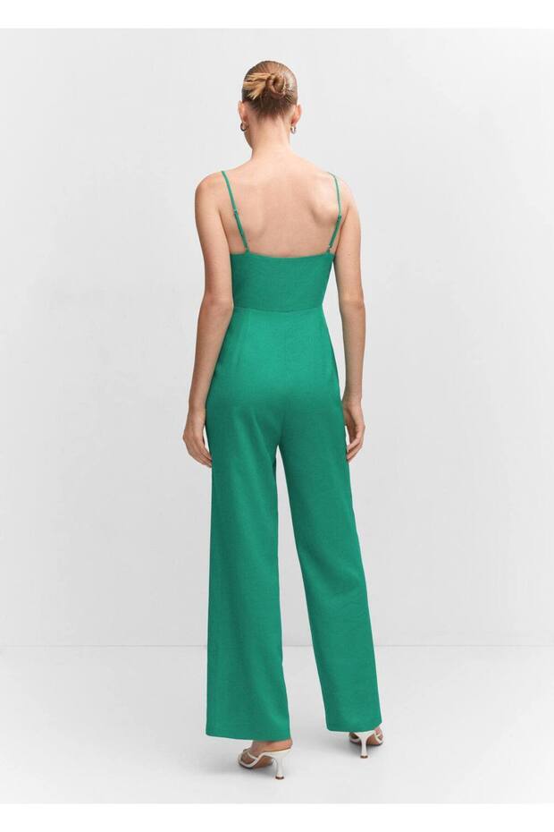 Fiyonklu keten tulum - 4