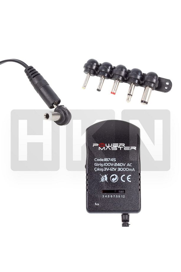 Kısa Devre Korumalı 3 / 12 Volt 3 Amper Çok Uçlu Ayarlı Kademeli Adaptör - 1