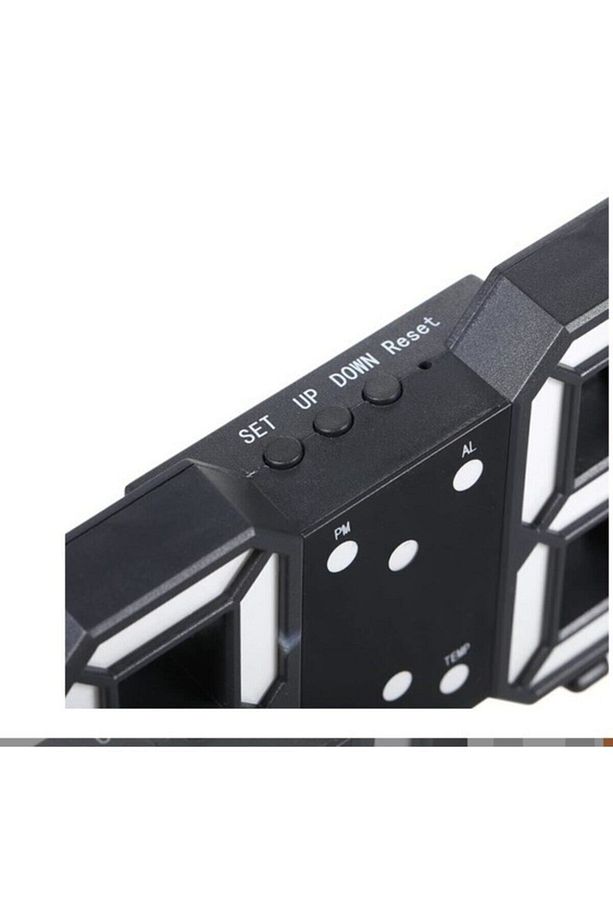 3d Led Dijital Alarm Termometre Takvim Özellikli Masa Duvar Saati Pembe - 2