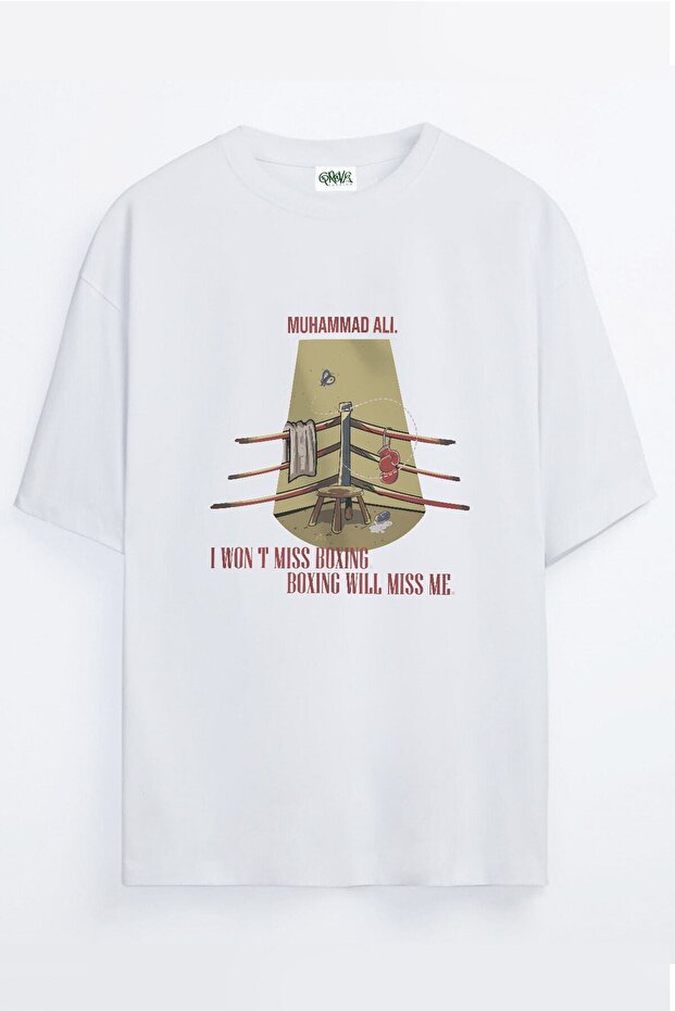 Muhammad Ali Box Printed Unisex Oversize T-shirt