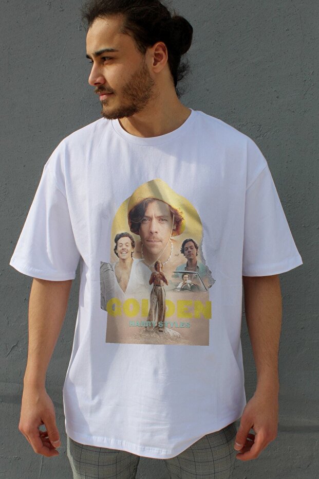 Harry Styles Golden Printed Unisex Oversized T-shirt