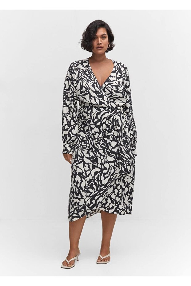 Desenli anvelop kesim elbise - 8