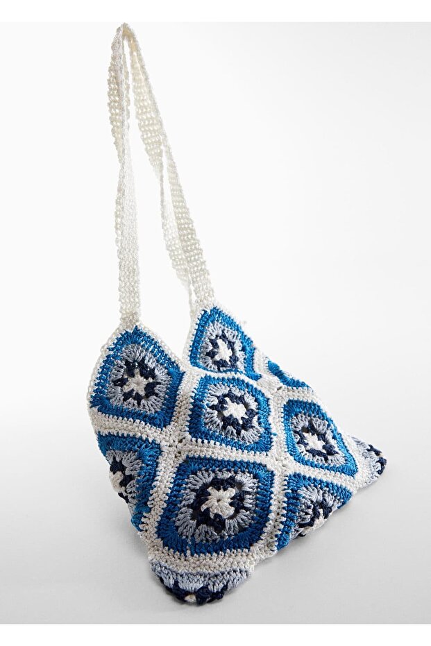 Tokalı kroşe çanta - 6