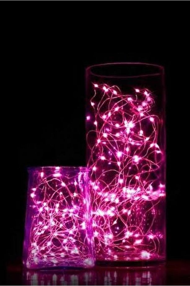 LED PEMBE RENK - CANLI RENKLER - 2 PİLLİ 3 METRE - 2