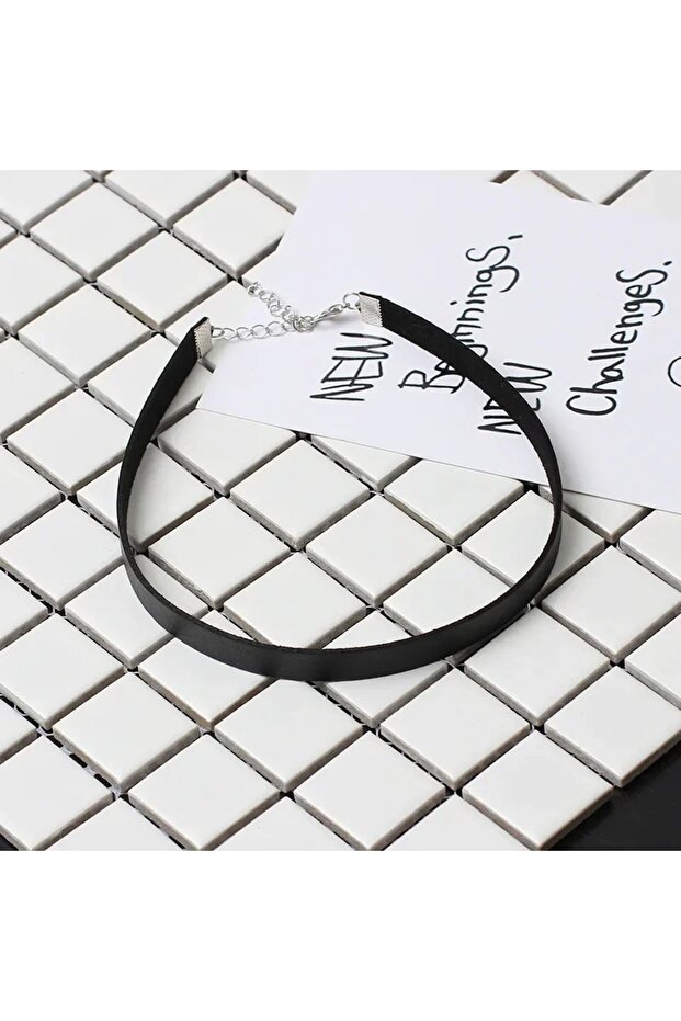 Vintage Deri Choker Kolye - 2