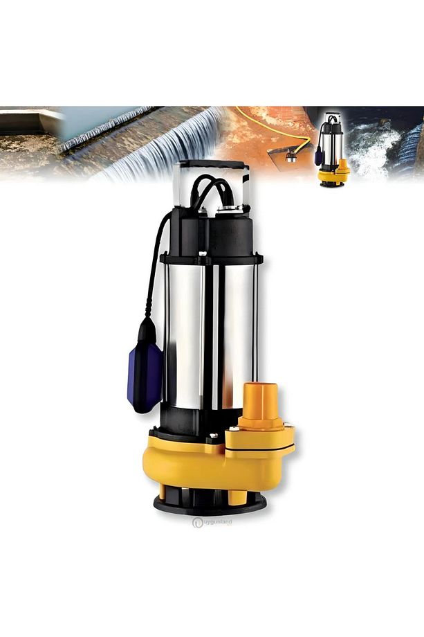 1.5 Hp 220V Parçalayıcılı Foseptik Atık Pis Su Drenaj Dalgıç Pompa  24 m³/h - 17.5 mSS - 1