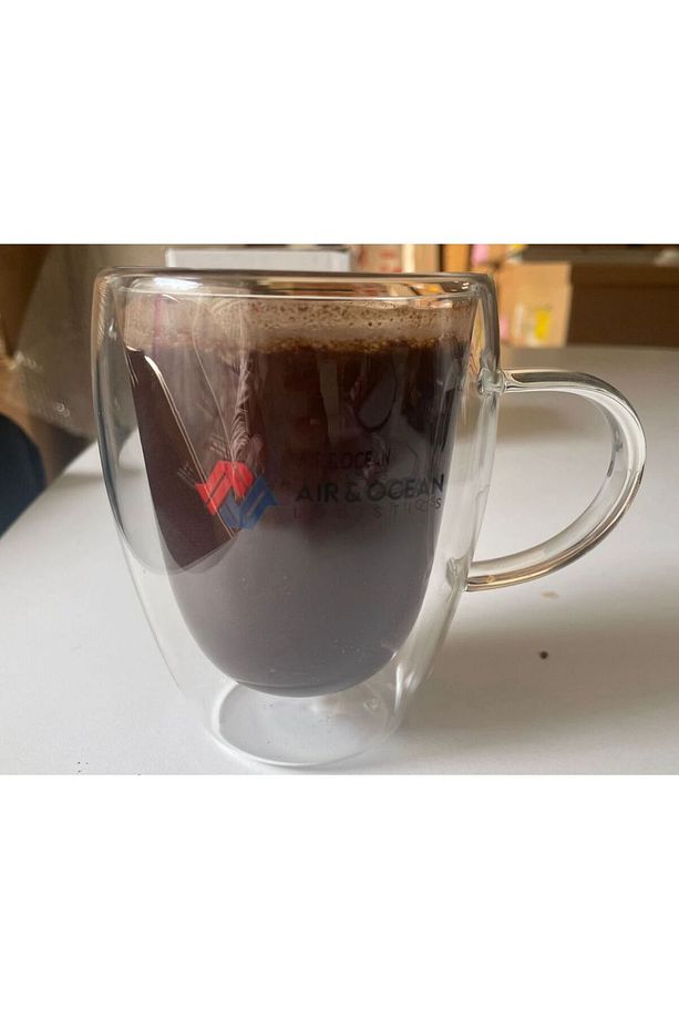 Çift Camlı Kupa Özel Üretim Çift Cidarlı Bardak Büyük Boy 350 ml Çay Kahve Meşrubat Isı geçirmez - 1