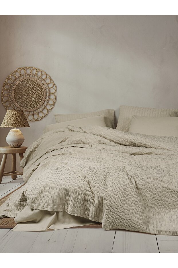 طقم غطاء لحاف مزدوج Liny Sungai Beige