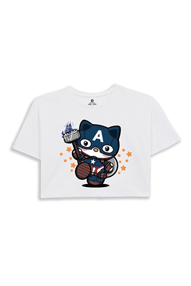 HELLO KİTTY PRINTED CROP TSHIRT